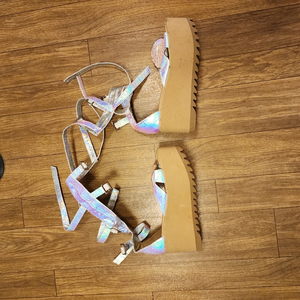 Dolls kill sugar baby platform buckle up shoes
